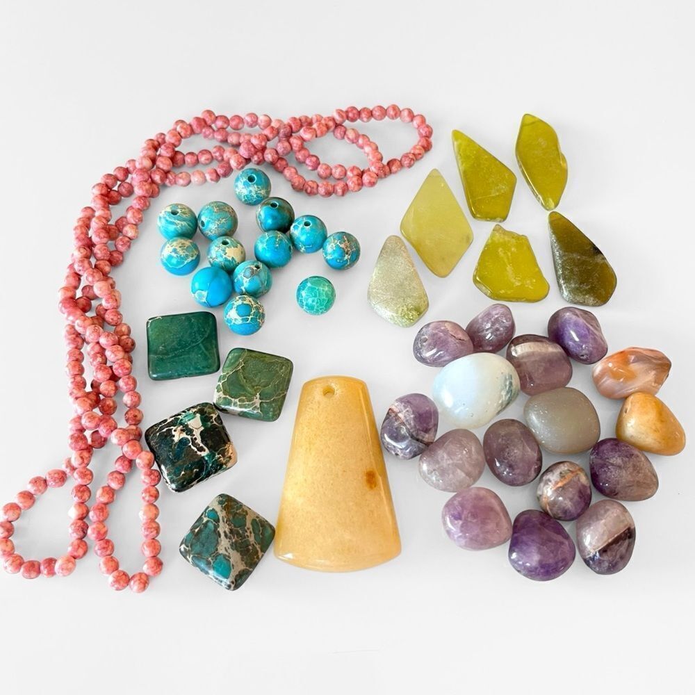 Gemstone Beads Lot Jewelry Making